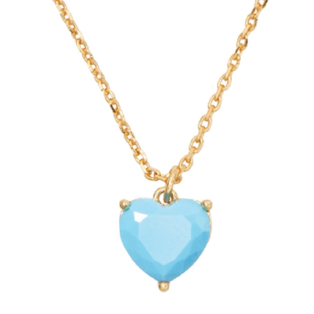 kate spade Gold Blue Heart Necklace